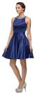 Main image of Jeweled Collar Scoop Neck Short Homecoming Party Dress